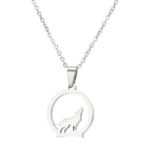 Niche Design Hollow Circle Wolf Pendant Graceful – Jewelry Gift Ideas — 5
