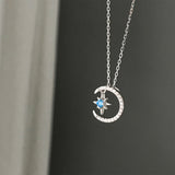 Women's Sterling Silver Sparkling Star Moon – Jewelry Gift Ideas — 3