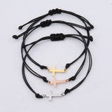 Braided Christmas Stainless Steel Mirror Cross – Jewelry Gift Ideas — 1
