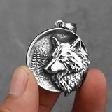 Men's Vintage Double Sided Wolf Head Titanium – Jewelry Gift Ideas — 4