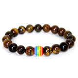 Rainbow Bead Bracelet Pride Natural Stone Strand – Jewelry Gift Ideas — 2