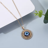 Turkish Eye Necklace Point Diamond Round Blue – Jewelry Gift Ideas — 2