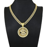 Rotable Dollar Pendant Necklace Hip Hop Fashion – Jewelry Gift Ideas — 6
