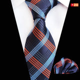 Pocket Square Tie Two-piece Set Polyester Jacquard – Surprise Gifts — 3