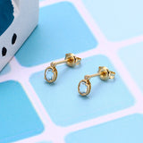 Simple Retro Sky Blue Topa Earrings – Special Occasion Gifts — 4