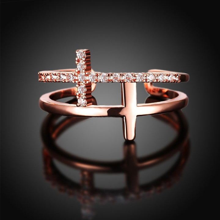 European Simple Atmosphere Fashion Classic Cross Ring – Stylish Gifts — 1