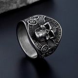 Punk Locomotive Skull Trendy Men's Ring – Gifts for Him — 1