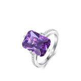 Inlaid Rectangular Zircon Ring For Women – Gifts for Her — 10