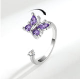 Rotatable Zircon Butterfly Ring For Women – Gifts for Her — 4