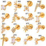 Sterling Silver Piercing Internal Thread Flat Head – Practical Gifts — 8