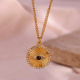 Minimalist Black Eyes Stainless Steel Necklace – Jewelry Gift Ideas — 5