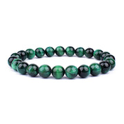 Natural Green Tiger-eye Bracelet Elastic Beaded – Jewelry Gift Ideas — 5