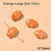 Hand-painted Yellow Small Fish Shape Ceramic – Jewelry Gift Ideas — 20