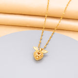 Three-dimensional Diamond Heart Wings Pendant – Jewelry Gift Ideas — 3