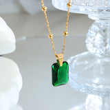 Emerald Zircon Pendant Necklace Earring Jewelry – Jewelry Gift Ideas — 2