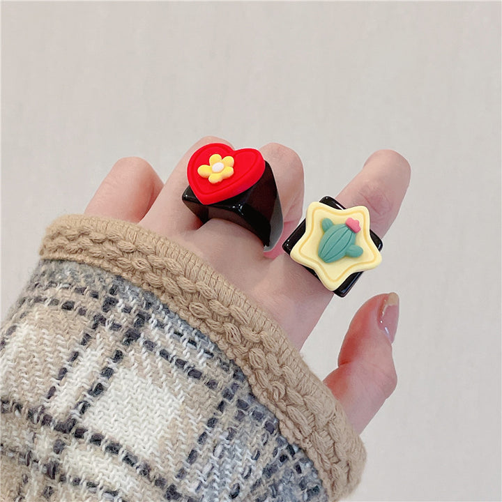 Big Acrylic Star Cactus Heart Flower Resin – Special Occasion Gifts — 1
