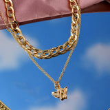 Women's Hip Hop Punk Angel Pendant Double Layer – Jewelry Gift Ideas — 3