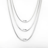 Titanium Steel Box Chain Necklace Square Single – Jewelry Gift Ideas — 3