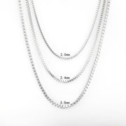 Titanium Steel Box Chain Necklace Square Single – Jewelry Gift Ideas — 3