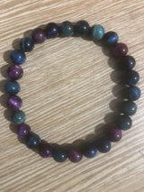 Natural Green Tiger-eye Bracelet Elastic Beaded – Jewelry Gift Ideas — 4