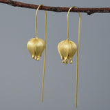 Tulip In Bud Sterling Silver S925 Women's Earrings – Gifts for Her — 3