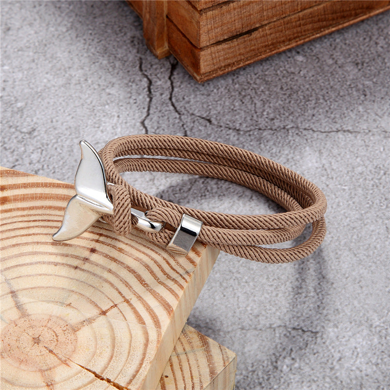 Anchor Ocean Whale Tail Bracelet Milan Rope – Jewelry Gift Ideas — 1