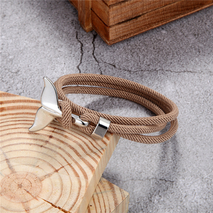 Anchor Ocean Whale Tail Bracelet Milan Rope – Jewelry Gift Ideas — 1