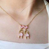 Simple Love Boy Girl Zircon Necklace Valentine's Day – Gifts for Kids — 3
