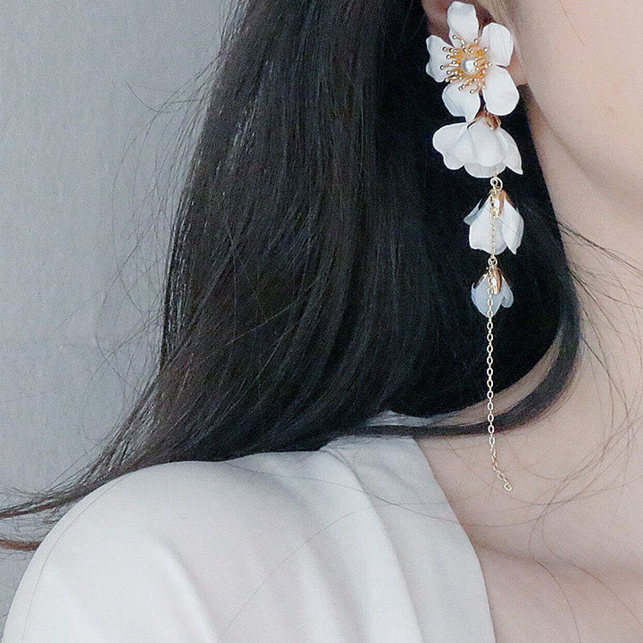 Flower Long Earrings For Bride – Gifts for Couples — 1