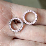 Earrings Temperament Hollowed Out Circle Zircon Full – Everyday Gifts — 1