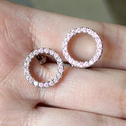 Earrings Temperament Hollowed Out Circle Zircon Full – Everyday Gifts — 1