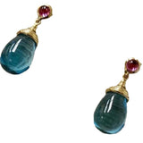 Gold Set Natural Stone Drop Earrings – Special Occasion Gifts — 2