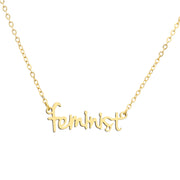 Name Feminist Necklace Women's Handwritten Chain – Jewelry Gift Ideas — 7