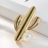 Cactus Pearl Brooch High-end All-match Diamond – Jewelry Gift Ideas — 6