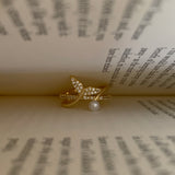 French Exquisite Pearl Fishtail Ring – Everyday Gifts — 2