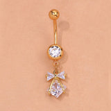 Heart-shaped Zircon Butterfly Navel Stud – Stylish Gifts — 4