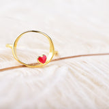 S925 Sterling Silver Circle Hollow Heart Heart Gold – Gift Ideas — 2