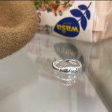 S925 Sterling Silver Smile Letters Ring Women – Gifts for Her — 10