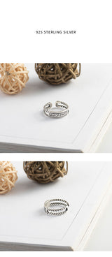S925 Sterling Silver Retro Twist Destiny Love Ring – Gifts for Couples — 6