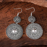 Retro Ethnic Style Round Printed Pendant Earrings – Stylish Gifts — 2