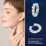 Full Diamond Moissanite Light Luxury Earrings Sterling – Stylish Gifts — 6
