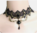 Gothic Style Pearl Lace Pendant Necklace – Jewelry Gift Ideas — 5