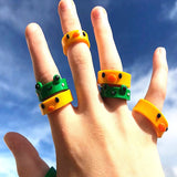 Fashion Creative Cute Chick Animal Resin Ring – Stylish Gifts — 7