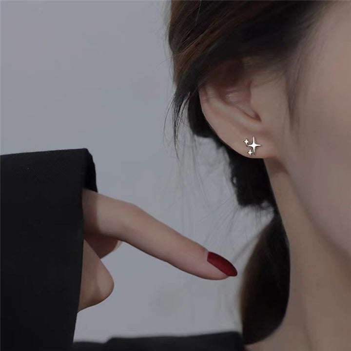 Four Mans Star Ear Studs Female Niche Design Frosty – Stylish Gifts — 1