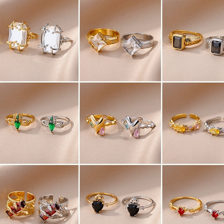 Zircon Niche Fashion, Heart-shaped Ring, Light – Jewelry Gift Ideas — 1