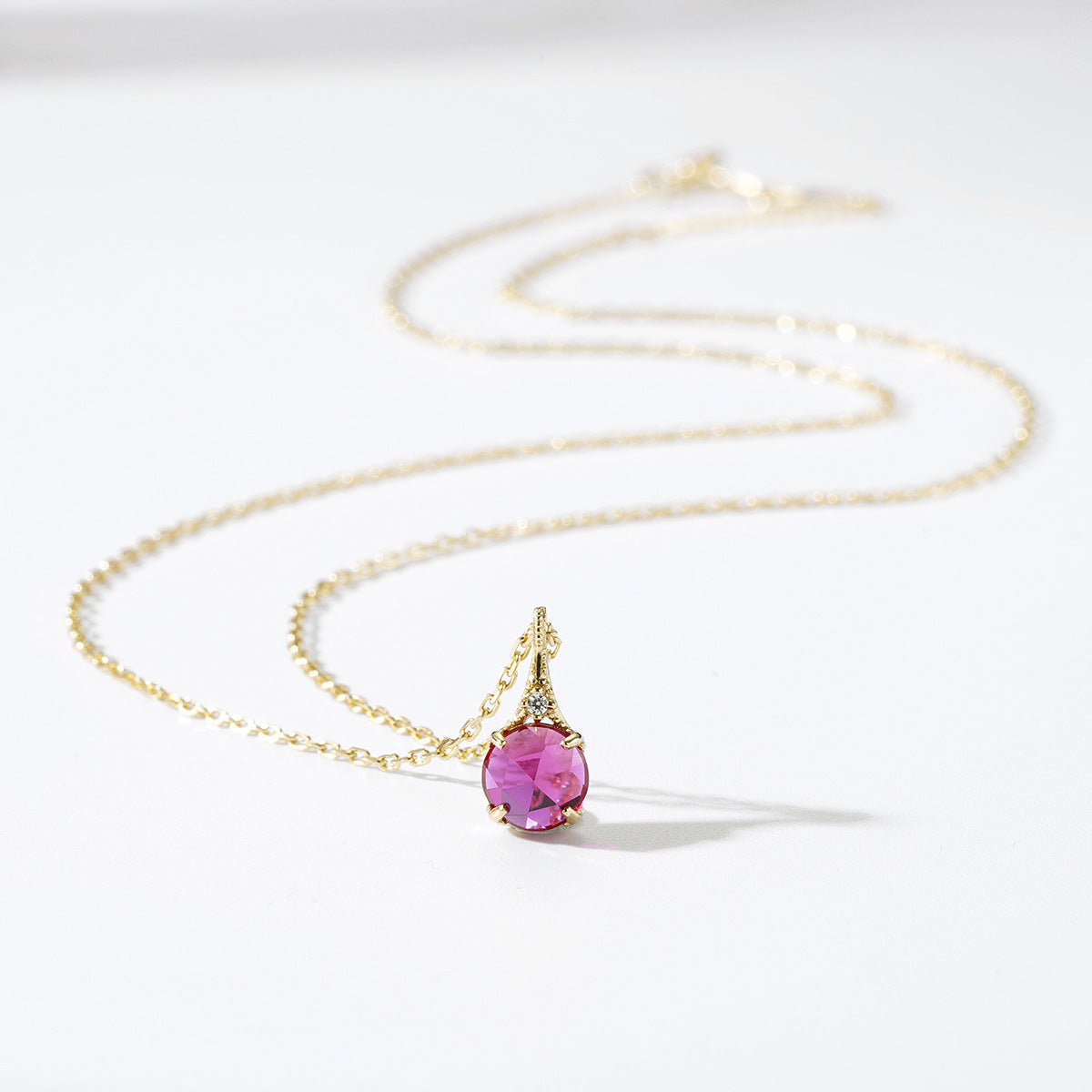 Women's Red Corundum Zircon Necklace – Jewelry Gift Ideas — 1