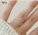 Mountain-shaped Copper Creative Custom Ladies Ring – Birthday Gifts — 7