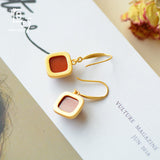 Gold Plated Sterling Silver Onyx Drop Earrings – Practical Gifts — 3