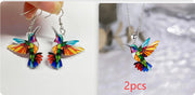 Colorful Bird Acrylic Earrings Vintage Necklace – Jewelry Gift Ideas — 15
