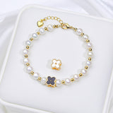 Pearl Bracelet Female Fritillary Butterfly Clover – Jewelry Gift Ideas — 10
